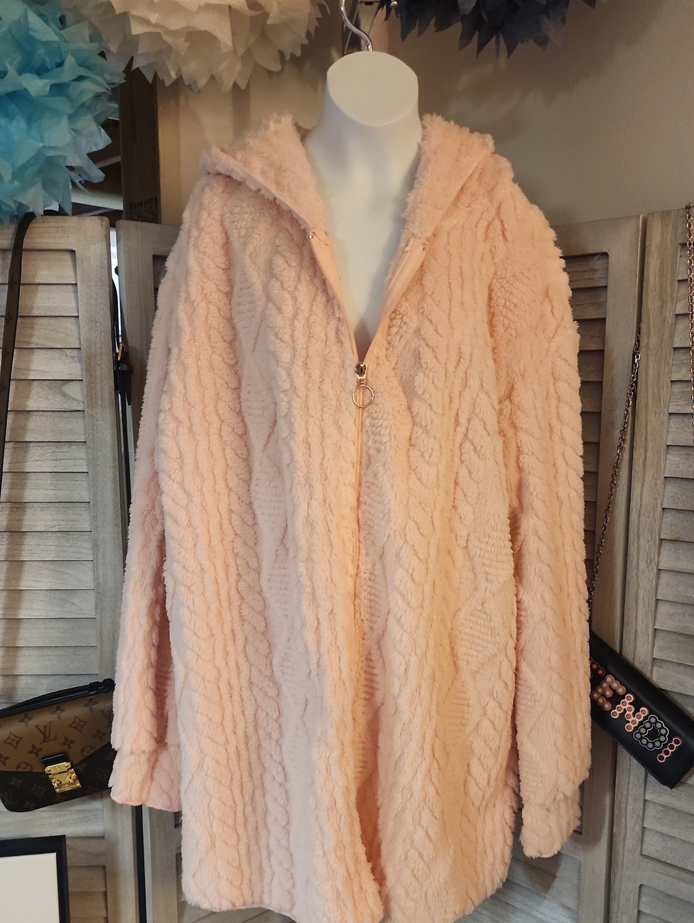 Boutique Brand Pink Fuzzy Jacket